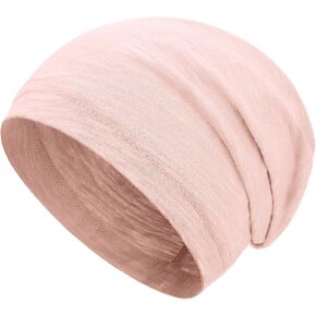 100% Cotton Beanie for Men Women, Thin Slouchy Beanies Lightweight Chemo Skull Cap Daily Summer Hat Oversize Headwear in Saudi Arabia