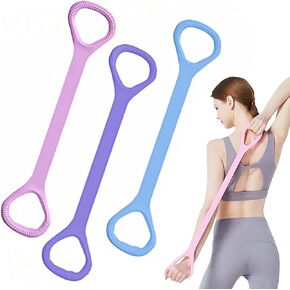 2026 Upgrade Exercise Band - Figure 8 Resistance Bands with Handles, Silicone Exercise Bands for Women & Men, 20 lb Tension Rope for Arm Workout Equipment, Stretching Bands for Yoga (3 Pcs) in Kuwait