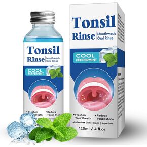 Tonsil Stone Mouthwash, Tonsil Stone Remover for Targeted Breath Freshening and Deep Cleansing, Alcohol Free Mouthwash for Throat Area Comfort 4 Fl Oz in Saudi Arabia