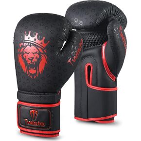 Twisto Boxing Gloves Black Rox - Pro Training & Sparring, Maya Hide Leather, Muay Thai, MMA, Kickboxing, Men, Women, Adults, Heavy Punching Bag, Focus Mitts, Pads,10oz 12oz 14oz 16oz in Saudi Arabia