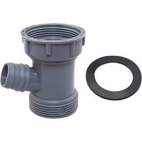 Single Sink Overflow Tee Kitchen Sink Drain Fitting Y Filter Fitting Drain With Gasket 1-1/2 inch Grey For Dishwasher Washer Sinks in Kuwait
