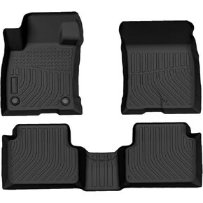 Floor Mats Accessories Set Compatible for 2011 2012 2013 2014 Explorer Bench Seating (Not Fit Bucket Seating) All-Weather Custom Fit 3D TPE Rubber Black Car Floor Liners in Saudi Arabia