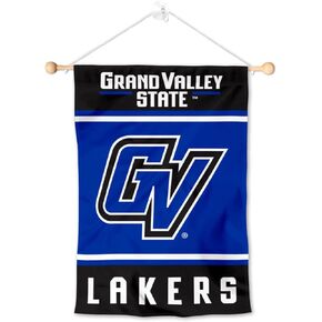 لافتة حائط على شكل نافذة Grand Valley State Lakers علم معلق مع كوب شفط in Kuwait