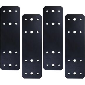 10" X 3" Straight Steel Flat Plate (4 pcs) with Powder Coating as Mending Plate, Joining Brackets, Connecting Brackets, I Strap. Metal Plate with Holes, Straight Flat Plate for Truss Framing. in Saudi Arabia