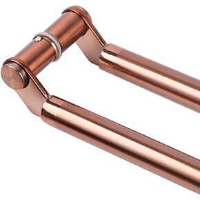 Rose Gold Push-Pull Door Handles Large Size, Commercial Metal Grab Bar for Glass Door, Simple Round Sliding Door Handle with Mounting Accessories (Size : 150cm/59-146cm) in Saudi Arabia
