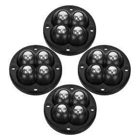 4pcs Self-Adhesive Small Ball Bearing Caster Wheels 360° Swivel Stainless Steel Rollers for Furniture Drawers, Appliance Storage Boxes, and Carpet Use in Kuwait