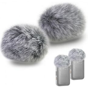 2-Pack Mini Furry Windscreen Covers for DJI Mic 2, Custom Fit Mic Covers for Reducing Wind Noise, Replacement Furry Mic Windscreen [NOT for DJI Mic and Mini] in Kuwait