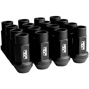 BLOX Racing BXAC-00103-SSFB Lug Nut, Flat Black, 12 x 1.5mm, Set of 16 in Kuwait