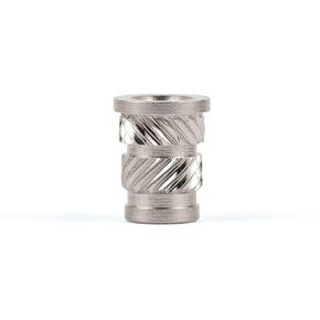 E-Z LOK Threaded Inserts for Plastic, 8-32, Straight, Flanged, Stainless Steel Threads, Heat-Stake Installation, Pack of 25, FL-832-HI-CR in Kuwait