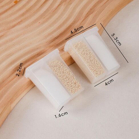 2pcs Mini Salt and Pepper Shakers - Clear Plastic Travel-Friendly Salt & Pepper Dispensers with Lids, Portable Kitchen Organizer for Camping, Picnics in Saudi Arabia