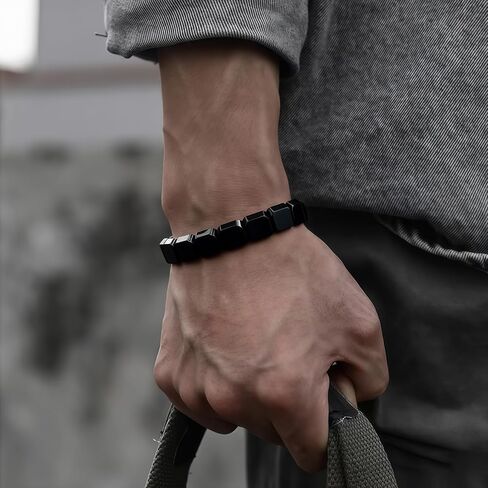 Hematite Bracelet for Men, Natural Grounding Stone Stretch Bead Bracelets for Men, Mens Bracelet for Confidence, Pulseras para Hombres in Saudi Arabia