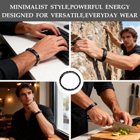 Hematite Bracelet for Men, Natural Grounding Stone Stretch Bead Bracelets for Men, Mens Bracelet for Confidence, Pulseras para Hombres in Saudi Arabia