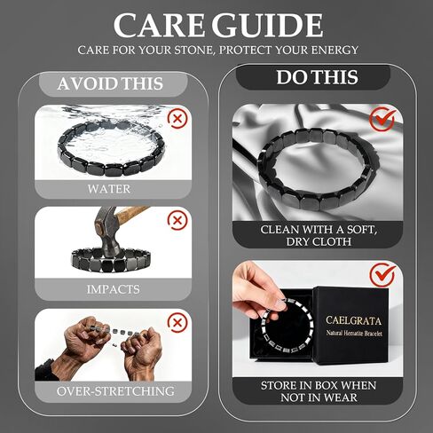 Hematite Bracelet for Men, Natural Grounding Stone Stretch Bead Bracelets for Men, Mens Bracelet for Confidence, Pulseras para Hombres in Saudi Arabia