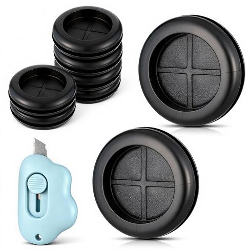8 PCS 1 1/2 Rubber Grommet, Grommet 1 1/2, Rubber Grommets for Wiring, for 1-1/2"Drill Hole, Double-Sided Rubbers Hole Plugs with Retractable Box Knife for Wiring, Automotive, Plumbing, Electrical in Saudi Arabia