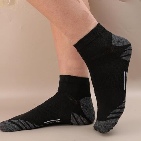 3 Pairs Mens Cushioned Ankle Socks, Low Cut Casual Socks for Women Men for Running, Cycling, Exercise Gifts for Friend Family in Saudi Arabia