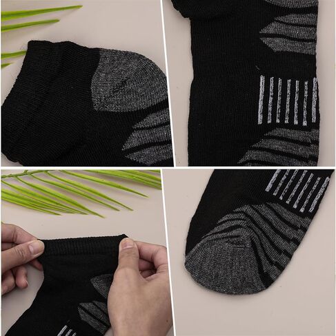 3 Pairs Mens Cushioned Ankle Socks, Low Cut Casual Socks for Women Men for Running, Cycling, Exercise Gifts for Friend Family in Saudi Arabia