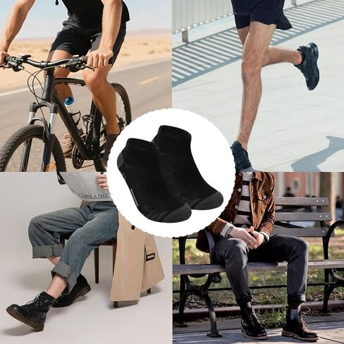 3 Pairs Mens Cushioned Ankle Socks, Low Cut Casual Socks for Women Men for Running, Cycling, Exercise Gifts for Friend Family in Saudi Arabia