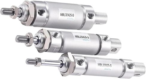 1pcs Aluminum Alloy Round Small with Magnet Pneumatic Cylinder MBL20/25/32/40/50/63-25X50X75X100X200X250X300X400X500S-CA(200mm,Bore 25mm) in Saudi Arabia