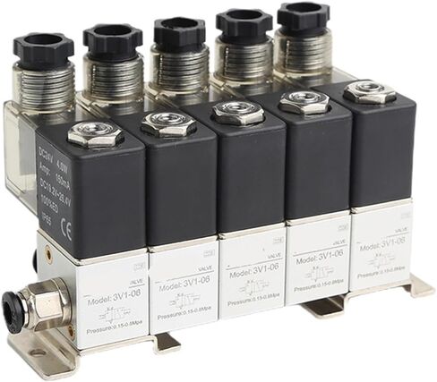 3V1-06 2/3 Normally Closed Pneumatic Solenoid Valve Combination Positive And Negative Pressure Universal Control Suction Cup 1Pcs(DC24V 6 in 6 out) in Saudi Arabia