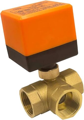 1/2 3/4 1 1-1/4 Inch 3 Way Motorized Ball Valve 3-Wire 2 Control T Type Electric Valves 1Pcs(L TYPE_24VAC_CR02) in Saudi Arabia