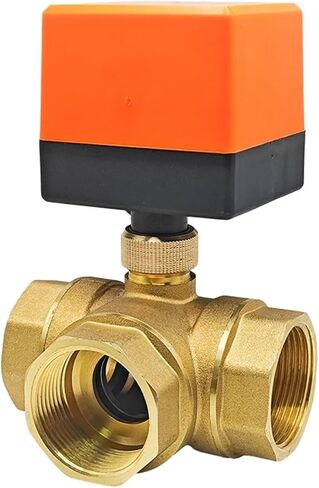 1/2 3/4 1 1-1/4 1-1/2 2 Inch Electric Ball Valve Brass Solenoid Three-Way AC220V 1Pcs(1") in Saudi Arabia
