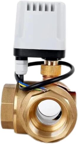 1/2 3/4 1 2 Inch Three Way Motorized Ball Valve Brass Electric Wire Two Control 1Pcs(T TYPE_12VDC_CR02) in Saudi Arabia