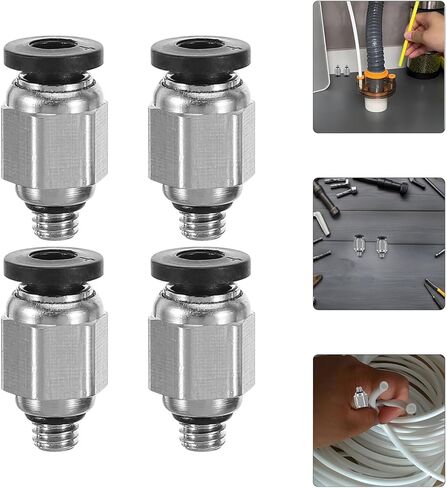 iplusmile 4pcs M5 Threaded Pneumatic Quick Connect Coupler, Copper Push to Connect Air Hose Fittings, Male Straight Thread Connector for Industrial Air Tubing in Saudi Arabia