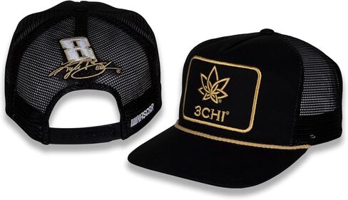 Checkered Flag Sports Kyle Busch #8 NASCAR 2024 3CHI Patched Sponsor Brushed Twill Black Rope Hat in Saudi Arabia