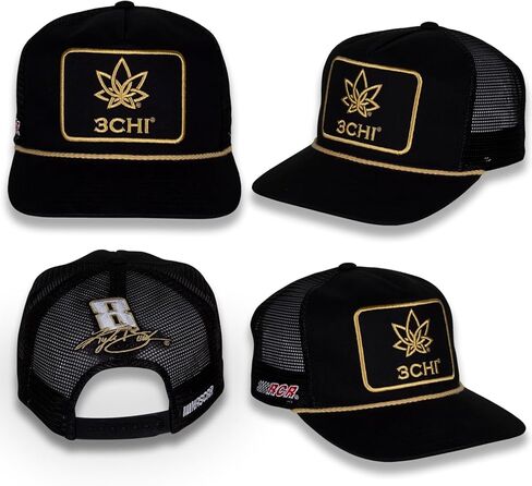 Checkered Flag Sports Kyle Busch #8 NASCAR 2024 3CHI Patched Sponsor Brushed Twill Black Rope Hat in Saudi Arabia