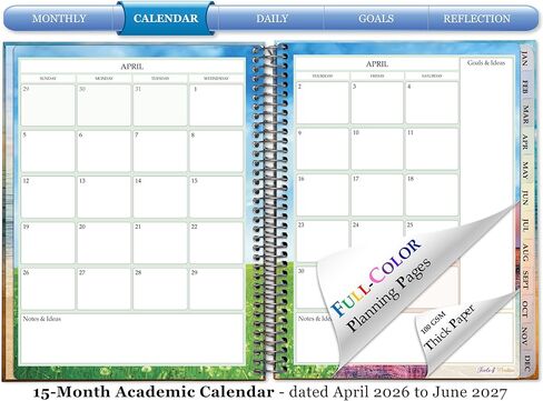 Tools4Wisdom 2026 Planner 2026 Calendar - 15 شهرًا بدءًا من أكتوبر '25 - 8.5x11 بوصة غلاف فني - يومي أسبوعي شهري - O5D6 - أوركيد أرجواني in Saudi Arabia