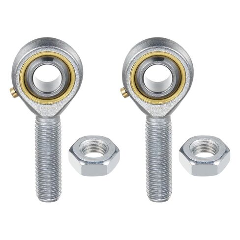 M METERXITY 2-Pack POS10 Rod End Bearing, M10x1.5 Right Thread Self-Lubricating Male Thread Steel Joint Rod Ends W Jam Nuts for Forging Machine Tools in Saudi Arabia