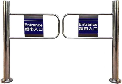 Automatic Closing Stainless Steel Safety Gate for Supermarket & Library - Unidirectional Swing Door for Warehouse Entrance (60x97 cm) in Saudi Arabia