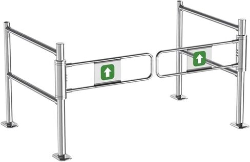 Entrance Swing Gate for Supermarket Safety, Unidirectional Metal Pedestrian Fence Door for Shopping Malls in Saudi Arabia
