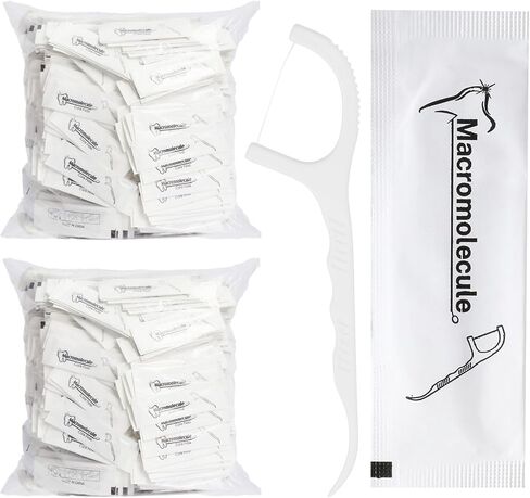 Kifmurase 1000 Pcs Individually Wrapped Floss Picks Bulk Dental Floss Picks Flossers for Adult Travel & Daily Use, Oral Teeth Clean Tight Space Deep Cleaning Plaque Remover (White) in Saudi Arabia