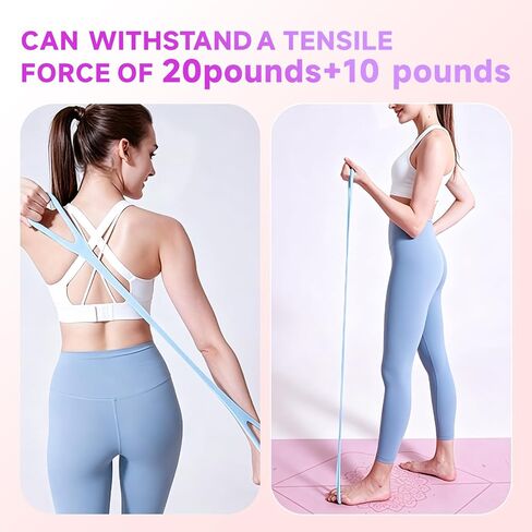 2026 Upgrade Exercise Band - Figure 8 Resistance Bands with Handles, Silicone Exercise Bands for Women & Men, 20 lb Tension Rope for Arm Workout Equipment, Stretching Bands for Yoga (3 Pcs) in Kuwait