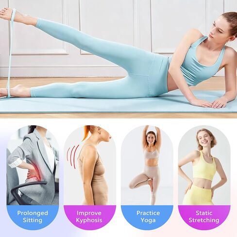 2026 Upgrade Exercise Band - Figure 8 Resistance Bands with Handles, Silicone Exercise Bands for Women & Men, 20 lb Tension Rope for Arm Workout Equipment, Stretching Bands for Yoga (3 Pcs) in Kuwait