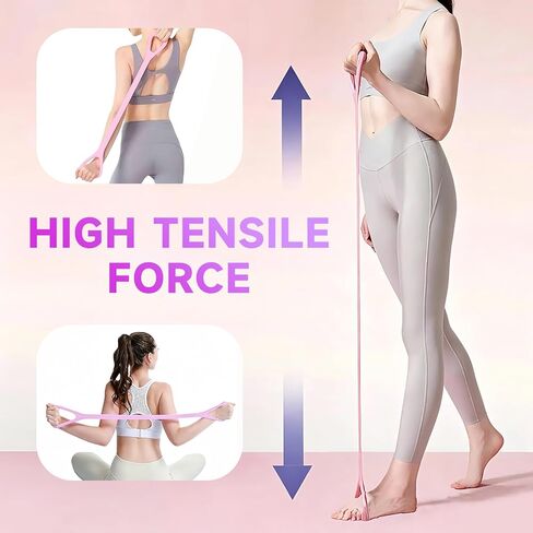 2026 Upgrade Exercise Band - Figure 8 Resistance Bands with Handles, Silicone Exercise Bands for Women & Men, 20 lb Tension Rope for Arm Workout Equipment, Stretching Bands for Yoga (3 Pcs) in Kuwait