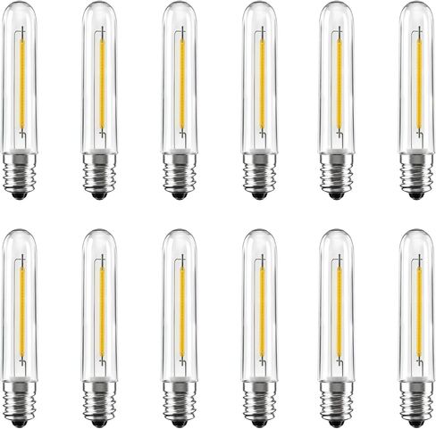12 حزمة لمبات LED بديلة E12، T13 مصابيح LED للأضواء الخارجية مقاومة للكسر، مصابيح شمعدان E12 قابلة للتعتيم لأضواء الليل S14 G40 C7، ثريات للاستخدام الداخلي والخارجي in Saudi Arabia