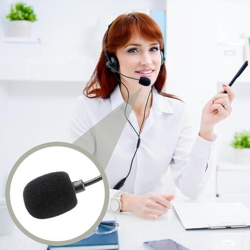 10 Pack Mini Lavalier Microphone Windscreen - High Density Foam Mic Cover for Headset & Lapel Mics Noise Reduction Wind Protection Small Size Universal Fit (Black) Improves Recording Quality in Saudi Arabia
