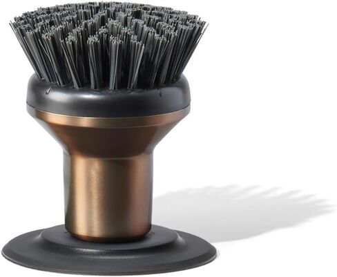 Curio Home Goods Ionic Palm Brush, Magnetized to Stand Upright, Stainless Steel with Replaceable Head, Bronze in Saudi Arabia