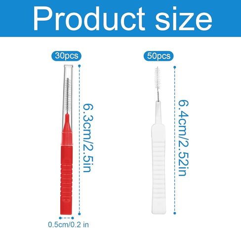 80pcs Shower Head Cleaner Tools, Including 30 Cleaning Brushes & 50 Shower Showerhead Hole Brushes Practical Unclogger Anti Clogging Tools for Small Holes Sink Gaps Bathroom (Red, White) in Saudi Arabia