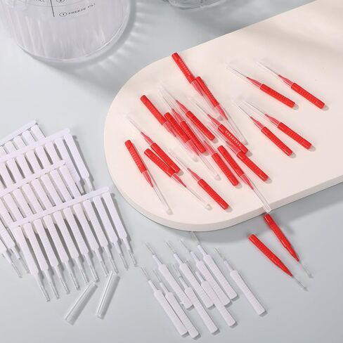 80pcs Shower Head Cleaner Tools, Including 30 Cleaning Brushes & 50 Shower Showerhead Hole Brushes Practical Unclogger Anti Clogging Tools for Small Holes Sink Gaps Bathroom (Red, White) in Saudi Arabia
