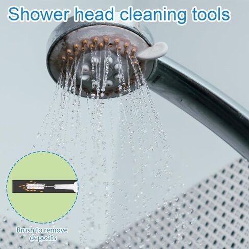 80pcs Shower Head Cleaner Tools, Including 30 Cleaning Brushes & 50 Shower Showerhead Hole Brushes Practical Unclogger Anti Clogging Tools for Small Holes Sink Gaps Bathroom (Red, White) in Saudi Arabia