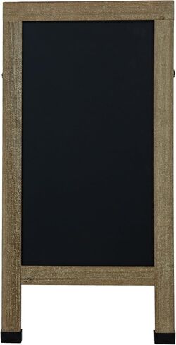 Sunnydaze Magnetic A-Frame Chalkboard Sign - Chalk Sandwich Board Sidewalk Sign - 40" x 20" - Weathered Wood - 3-Pack in Saudi Arabia