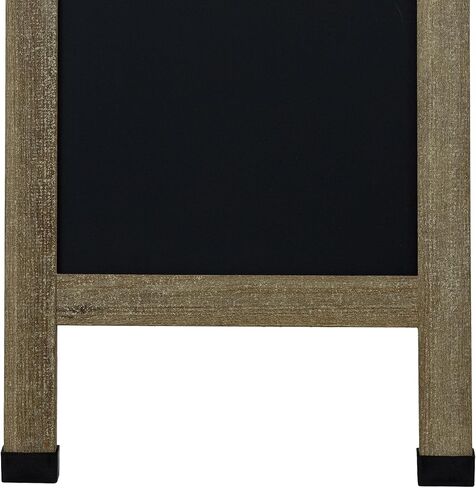 Sunnydaze Magnetic A-Frame Chalkboard Sign - Chalk Sandwich Board Sidewalk Sign - 40" x 20" - Weathered Wood - 3-Pack in Saudi Arabia