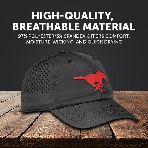 قبعة Desert Cactus Southern Methodist University Snapback - قبعة BreezePro مع حزام قابل للتعديل SMU Mustang Fans (BP1) in Kuwait
