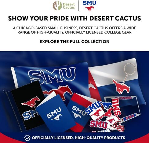 قبعة Desert Cactus Southern Methodist University Snapback - قبعة BreezePro مع حزام قابل للتعديل SMU Mustang Fans (BP1) in Kuwait