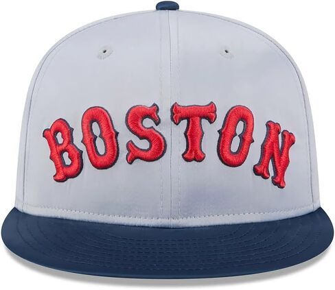 قبعة New Era Boston Red Sox 59FIFTY Satin ذات لونين ورقعة جانبية، قبعة (الولايات المتحدة، رقمية، 7 1/4، رمادي أزرق أخضر) in Saudi Arabia