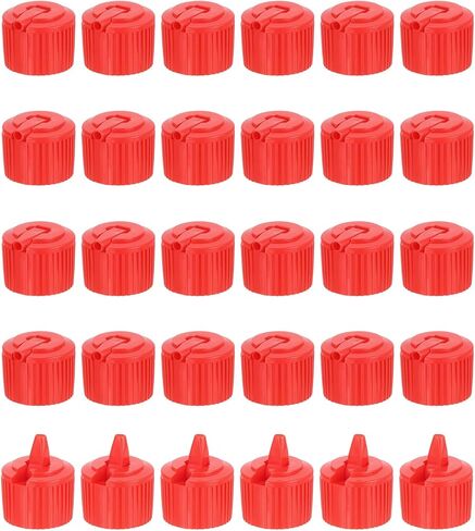 PATIKIL 36 Pcs 28/410 Flip Bottle Top Dispensing Caps, Plastic Squeeze Bottles Dispensing Cap Spout Flip Replacement Top for Shampoo Moisturizer, White in Saudi Arabia