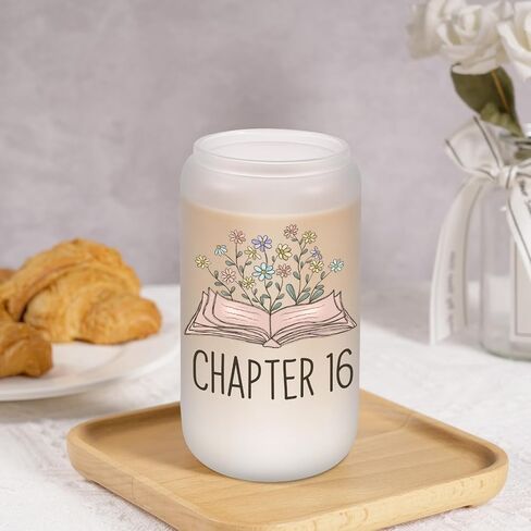 Coolife Chapter 16 Glass Cup, 16th Birthday Gifts for Girls, Sweet 16 Gifts for 16 Year Old Girl, Sweet Sixteen, 2010 Daughter Granddaughter Her Happy Sixteenth Bday Present Idea, 16oz Coffee Tumbler in Saudi Arabia
